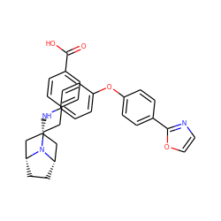 O=C(O)c1ccc(CCN2[C@H]3CC[C@@H]2C[C@H](Nc2ccc(Oc4ccc(-c5ncco5)cc4)cc2)C3)cc1 ZINC000101180559