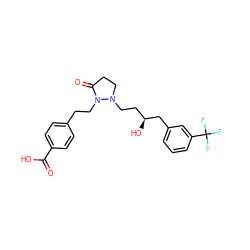 O=C(O)c1ccc(CCN2C(=O)CCN2CC[C@H](O)Cc2cccc(C(F)(F)F)c2)cc1 ZINC000003815965