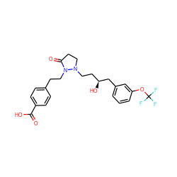 O=C(O)c1ccc(CCN2C(=O)CCN2CC[C@H](O)Cc2cccc(OC(F)(F)F)c2)cc1 ZINC000028962080