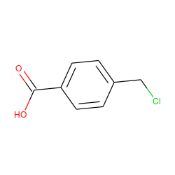 O=C(O)c1ccc(CCl)cc1 ZINC000001713271