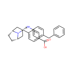 O=C(O)c1ccc(CN2[C@H]3CC[C@@H]2C[C@H](Nc2ccc(Cc4ccccc4)cc2)C3)cc1 ZINC000101179897