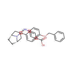 O=C(O)c1ccc(CN2[C@H]3CC[C@@H]2C[C@H](Nc2ccc(OCc4ccccc4)cc2)C3)cc1 ZINC000101179892