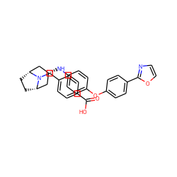 O=C(O)c1ccc(CN2[C@H]3CC[C@@H]2C[C@H](Nc2ccc(Oc4ccc(-c5ncco5)cc4)cc2)C3)cc1 ZINC000101180556