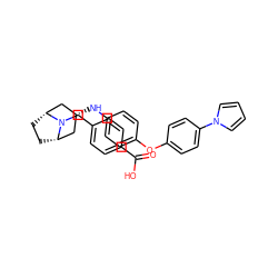 O=C(O)c1ccc(CN2[C@H]3CC[C@@H]2C[C@H](Nc2ccc(Oc4ccc(-n5cccc5)cc4)cc2)C3)cc1 ZINC000101180677