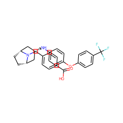 O=C(O)c1ccc(CN2[C@H]3CC[C@@H]2C[C@H](Nc2ccc(Oc4ccc(C(F)(F)F)cc4)cc2)C3)cc1 ZINC000101180674