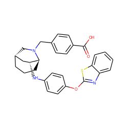 O=C(O)c1ccc(CN2C[C@H]3CCC[C@H]2[C@H](Nc2ccc(Oc4nc5ccccc5s4)cc2)C3)cc1 ZINC000101413187