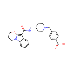 O=C(O)c1ccc(CN2CCC(CNC(=O)c3c4n(c5ccccc35)CCCO4)CC2)cc1 ZINC000066264165