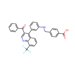 O=C(O)c1ccc(CNc2cccc(-c3c(C(=O)c4ccccc4)cnc4c(C(F)(F)F)cccc34)c2)cc1 ZINC000014972568