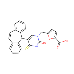 O=C(O)c1ccc(Cn2cc(C3c4ccccc4C=Cc4ccccc43)c(=S)[nH]c2=O)o1 ZINC000140209755