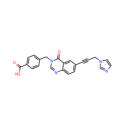 O=C(O)c1ccc(Cn2cnc3ccc(C#CCn4ccnc4)cc3c2=O)cc1 ZINC000029133807