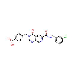 O=C(O)c1ccc(Cn2cnc3cnc(C(=O)NCc4cccc(Cl)c4)cc3c2=O)cc1 ZINC000029133845