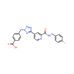 O=C(O)c1ccc(Cn2nnc(-c3ccnc(C(=O)NCc4ccc(F)cc4)c3)n2)cc1 ZINC000045387735