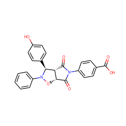 O=C(O)c1ccc(N2C(=O)[C@@H]3[C@@H](ON(c4ccccc4)[C@H]3c3ccc(O)cc3)C2=O)cc1 ZINC000013662019