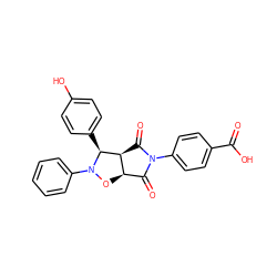 O=C(O)c1ccc(N2C(=O)[C@H]3ON(c4ccccc4)[C@@H](c4ccc(O)cc4)[C@H]3C2=O)cc1 ZINC000101521195