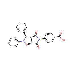 O=C(O)c1ccc(N2C(=O)[C@H]3ON(c4ccccc4)[C@@H](c4ccccc4)[C@H]3C2=O)cc1 ZINC000013805824