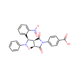 O=C(O)c1ccc(N2C(=O)[C@H]3ON(c4ccccc4)[C@@H](c4ccccc4[N+](=O)[O-])[C@H]3C2=O)cc1 ZINC000101521135