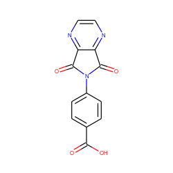 O=C(O)c1ccc(N2C(=O)c3nccnc3C2=O)cc1 ZINC000000241070