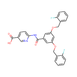 O=C(O)c1ccc(NC(=O)c2cc(OCc3ccccc3F)cc(OCc3ccccc3F)c2)nc1 ZINC000028520911