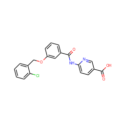 O=C(O)c1ccc(NC(=O)c2cccc(OCc3ccccc3Cl)c2)nc1 ZINC000028523473