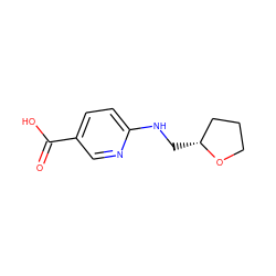 O=C(O)c1ccc(NC[C@@H]2CCCO2)nc1 ZINC000019845283