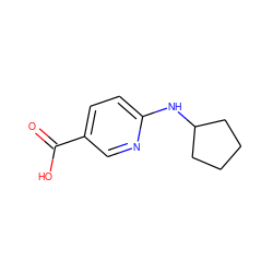 O=C(O)c1ccc(NC2CCCC2)nc1 ZINC000005763741