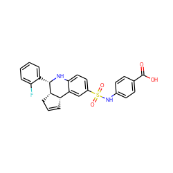 O=C(O)c1ccc(NS(=O)(=O)c2ccc3c(c2)[C@@H]2C=CC[C@@H]2[C@H](c2ccccc2F)N3)cc1 ZINC000006103604