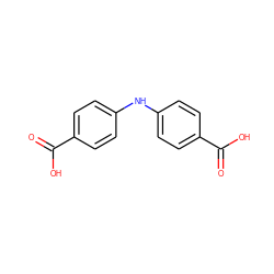 O=C(O)c1ccc(Nc2ccc(C(=O)O)cc2)cc1 ZINC000008418684