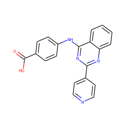 O=C(O)c1ccc(Nc2nc(-c3ccncc3)nc3ccccc23)cc1 ZINC000653708760