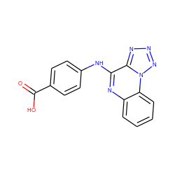 O=C(O)c1ccc(Nc2nc3ccccc3n3nnnc23)cc1 ZINC000205759817