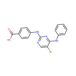 O=C(O)c1ccc(Nc2ncc(Br)c(Nc3ccccc3)n2)cc1 ZINC000029042758