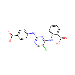 O=C(O)c1ccc(Nc2ncc(Cl)c(Nc3ccccc3C(=O)O)n2)cc1 ZINC000089469963