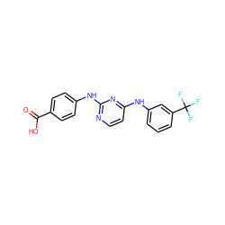 O=C(O)c1ccc(Nc2nccc(Nc3cccc(C(F)(F)F)c3)n2)cc1 ZINC000205480998