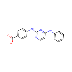 O=C(O)c1ccc(Nc2nccc(Nc3ccccc3)n2)cc1 ZINC000087613207