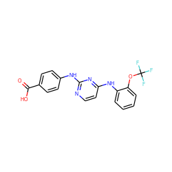 O=C(O)c1ccc(Nc2nccc(Nc3ccccc3OC(F)(F)F)n2)cc1 ZINC000089465251