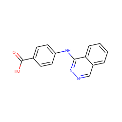 O=C(O)c1ccc(Nc2nncc3ccccc23)cc1 ZINC000035663563