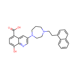 O=C(O)c1ccc(O)c2ncc(N3CCCN(CCc4cccc5ccccc45)CC3)cc12 ZINC000653721727