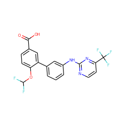 O=C(O)c1ccc(OC(F)F)c(-c2cccc(Nc3nccc(C(F)(F)F)n3)c2)c1 ZINC001772629306