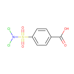 O=C(O)c1ccc(S(=O)(=O)N(Cl)Cl)cc1 ZINC000001482080