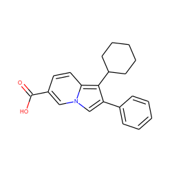 O=C(O)c1ccc2c(C3CCCCC3)c(-c3ccccc3)cn2c1 ZINC000035001690