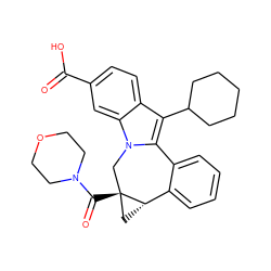 O=C(O)c1ccc2c(C3CCCCC3)c3n(c2c1)C[C@@]1(C(=O)N2CCOCC2)C[C@H]1c1ccccc1-3 ZINC000035278779