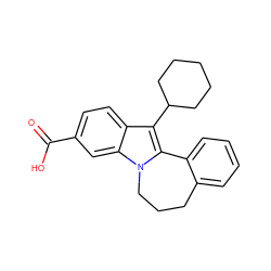 O=C(O)c1ccc2c(C3CCCCC3)c3n(c2c1)CCCc1ccccc1-3 ZINC000035906765