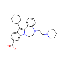 O=C(O)c1ccc2c(C3CCCCC3)c3n(c2c1)CCN(CCN1CCCCC1)c1ccccc1-3 ZINC000036350479