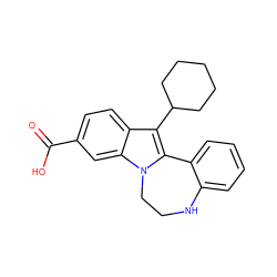 O=C(O)c1ccc2c(C3CCCCC3)c3n(c2c1)CCNc1ccccc1-3 ZINC000036350487