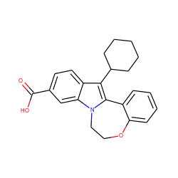 O=C(O)c1ccc2c(C3CCCCC3)c3n(c2c1)CCOc1ccccc1-3 ZINC000036350480