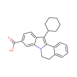 O=C(O)c1ccc2c(C3CCCCC3)c3n(c2c1)CCc1ccccc1-3 ZINC000036350473