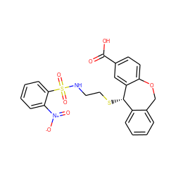 O=C(O)c1ccc2c(c1)[C@@H](SCCNS(=O)(=O)c1ccccc1[N+](=O)[O-])c1ccccc1CO2 ZINC000002001644