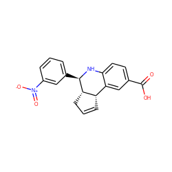 O=C(O)c1ccc2c(c1)[C@@H]1C=CC[C@@H]1[C@@H](c1cccc([N+](=O)[O-])c1)N2 ZINC000000257969