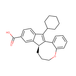 O=C(O)c1ccc2c(c1)[C@@H]1CCCOc3ccccc3C1=C2C1CCCCC1 ZINC000036350485