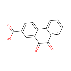 O=C(O)c1ccc2c(c1)C(=O)C(=O)c1ccccc1-2 ZINC000013862823