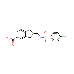 O=C(O)c1ccc2c(c1)C[C@H](CNS(=O)(=O)c1ccc(Cl)cc1)C2 ZINC000027332174